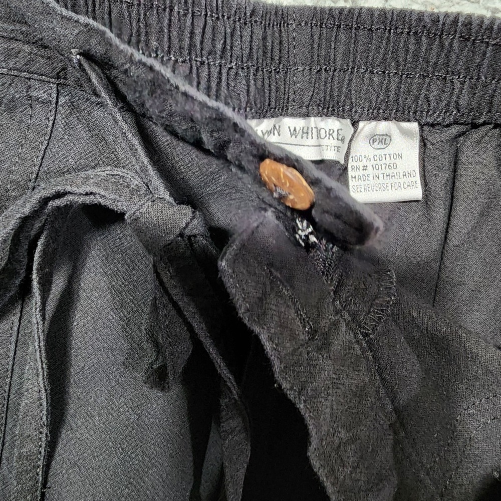 Allison Whitmore‎ Blouse Capri Set Size PXL Safari Black Animal Petite - Picture 13 of 13